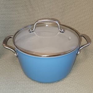 KitchenAid Hard Anodized Ceramic Nonstick Dutch Oven Blue Velvet 6 Quart NWOT